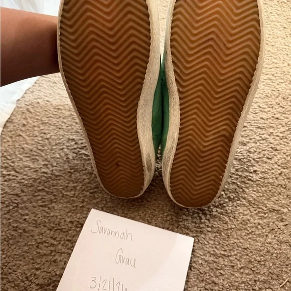 GGDB Green Suede Sneakers with Leopard Laces size 39 - Picture 3 of 6